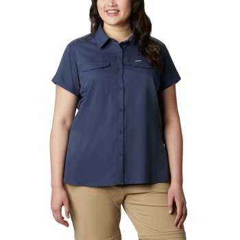 Dámské Košile Columbia Silver Ridge Lite Short Sleeve Plus Size Tmavě Blankyt DHGSXR716